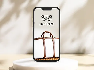 Manopera Handcraft Leather Goods Logo Design face handcraft leather logotype man