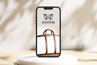 Manopera Handcraft Leather Goods Logo Design face handcraft leather logotype man