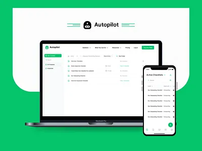 Autopilot branding dashboard design typography ui ux web website