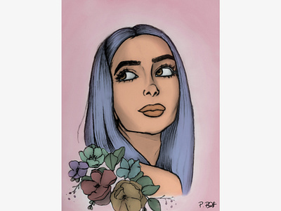 flower girl art brush color coloring design designer digital art flower girl girl hand drawing pencil art sketch sketchbook sketchbook mobile