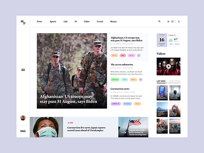 News website 2d animation clean design desktop gotoinc minimal ui web webdesign website white