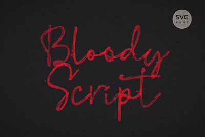 Bloody SVG Script Font by Awanstudioz awanstudioz bloody texture dracula gore halloween halloween font handlettering horror horror font movie scary script font script lettering textured font zombie