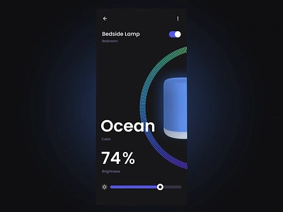Smart Light Concept after effects animation concept control home automation interface light mi bedside lamp mobile app motion rainbow slider smart controller smart home smart lamp smart light switch toggle ui ux