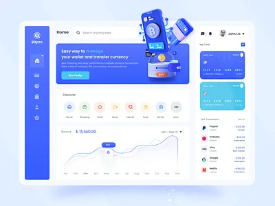 Cryptocurrency Dashboard Design bitcoin dashboard bitcoin wallet chart crypto crypto currency crypto dashboard crypto exchange crypto wallet cryptocurrency cryptocurrency dashboard currency currency converter dashboard dashboard design dashboard ui money syful wallet wallet dashboard web app