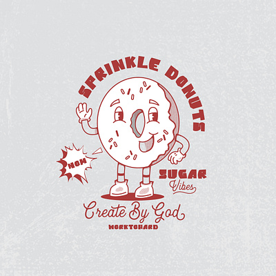 Sprinkle Donuts | Vintage Design T-shirt apparel badge badgedesign branding clothing designforsale handdraw illustration lettering logo logoforsale retro t shirt design typography vintage vintage design vintage logo