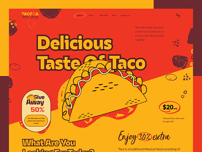 Tacoda | Website design bestdesign clorful colorful delivery design designer food food and drink header homepage landingpage mufidul trending uidesign uxdesign web design web site webdesign webpage webui