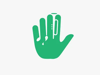 Fapte pentru Arte (deeds for arts) brush hand helping instruments logo music musical musical note negative negative space non profit nonprofit note paint paintbrush painting