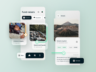 Fund-raiser - concept app app concept app design donate donation fundraise fundraising mobile mobile app ui ui design ux ux design