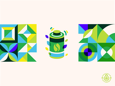 Green Coffee Product Icon battery bauhaus energy geometric pattern green coffee icon design identity minimalism packaging