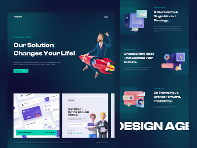 Design Agency agency agency landing page agency website corporate creative creative agency design digital agency figma homepage illustration landing page landing page design minimal mobile startup typography ui ux website