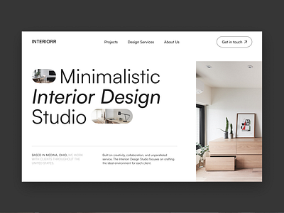 Interior Design Studio art direction design design studio home homepage images interior interior design studio interiorr layout minimal minimal interior minimalistic minimalistic interior photography satoshi ui user interface user interface ux