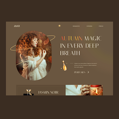 Autumn magic autumn composition figma graphic design landingpage magic orange ui ux website