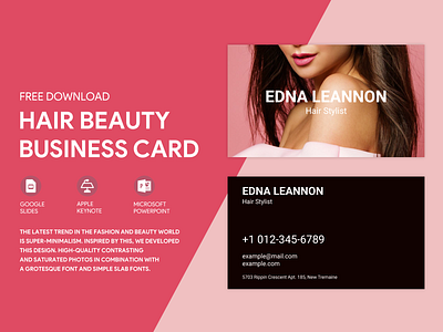 Beauty Business Card Free Google Docs Template beauty business card cards doc docs document fashion google print printing template templates visit visiting