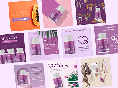 SEROflora - Social Media Design ad ads advert advertising brand content design digital marketing facebook figma graphic design instagram marketing marketing agency media post social social media visual design