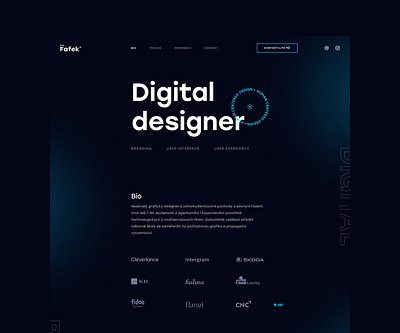 Martin Fafek • Portfolio Website [2021] branding clean color cx dark design digital experience graphic design interface logo microsite modern new pixel portfolio typography ui user ux