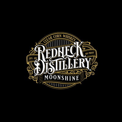 Distillery logo badge brand identity branding design distillery emblem graphicdesign illustration logo logodesign moonshine redneck vector vintage vintage logo