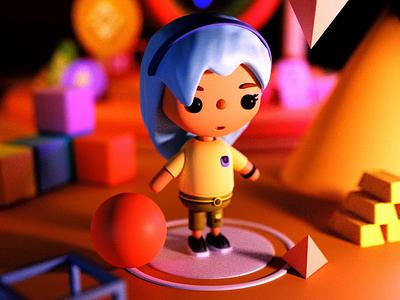 Toca Boca - 3D Character 3d animation blender character character design color cute davinci design low poly render toca boca trending