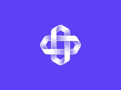 Unused logo mark blockchain branding chain crypto cryptocurrency design financial fintech icon logo plus purple tech technology