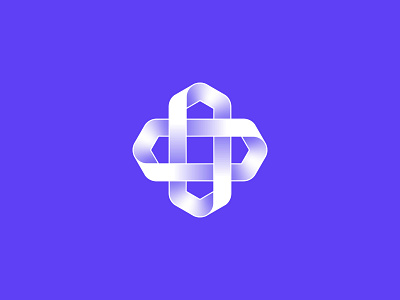 Unused logo mark blockchain branding chain crypto cryptocurrency design financial fintech icon logo plus purple tech technology