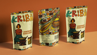 Kriba branding design illustration packaging design