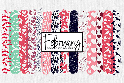 February Procreate Brushes love procreate brushes