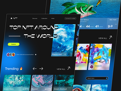 Star NFT-Marketplace Detail bitcoin crypto dark detail page etherium landing page marketplace nft web