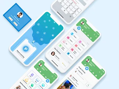 Mobile App UI Design android app colorful design education ios learning app minimal mobile app online course app study study app uiux user interface design ux
