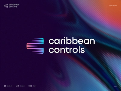 Caribbean Controls Logo Design automation blockchain branding circuit control crypto decentralized defi fintech gradient identity industry it letter c logo metaverse nft production software transaction