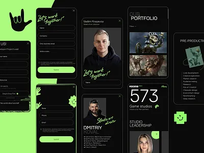 Room 8 Studio 🧩 Adaptives adaptive art calligraphy creative design game company green colors illustration mobile stickers typography ui ux website