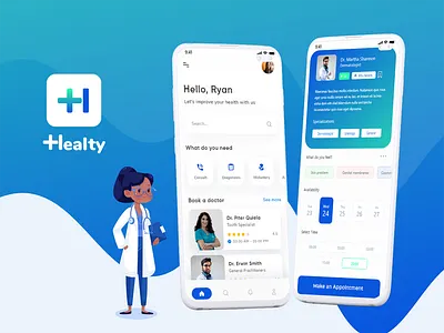 Healty App branding graphic design logo ui