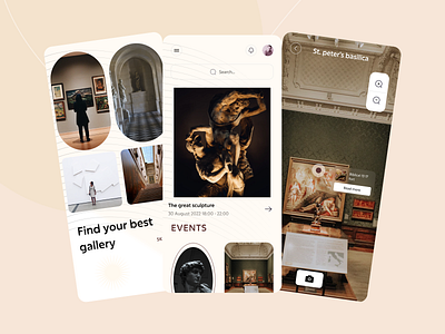 Mobile Gallery Museum - Mobile Design app app design artwork batix clean collection design event gallery history minimal minimal art work mobile mobile app mobile design museum sculture tour ui ui ux