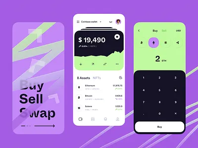 Crypto wallet - Mobile app app app design bitcoin blockchain crypto cryptocurrency ethereum mobile app mobile app design mobile design mobile ui wallet