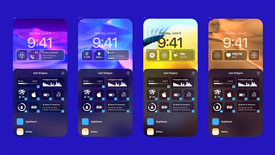 iOS16 Lock Screen Widget Library apps design graphic design ios ios16 lock screen plugins smart home social sport ui widgets