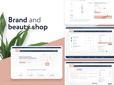 Brand and beauty e-commerce website. Web and mobile app branding e commerce illustration logo minimal store typography ui web app webdesign website