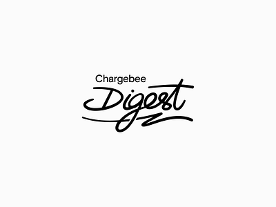 Chargbee Digest Newsletter - Logo branding design graphic design lettering logo typedesign typography visual design