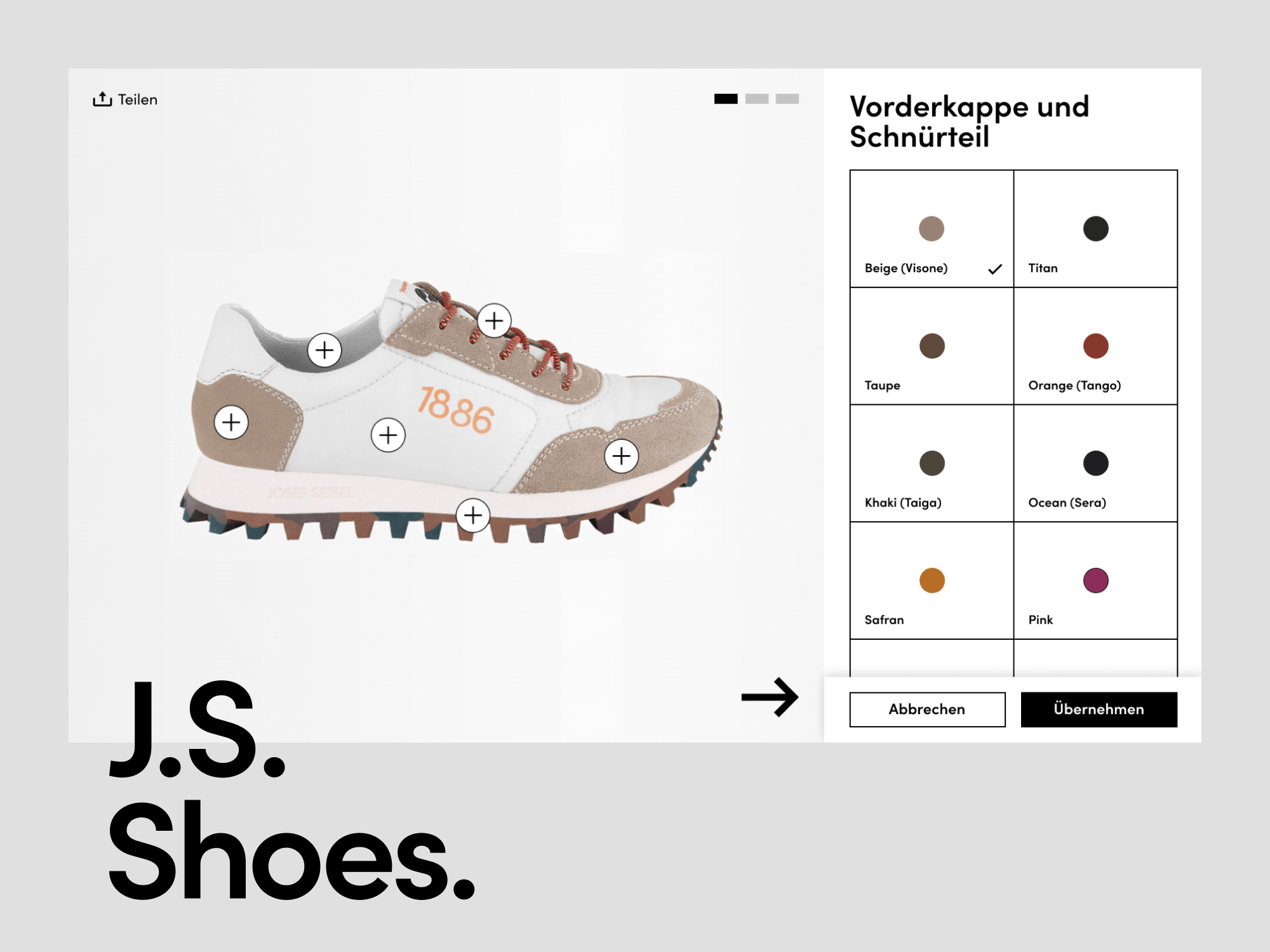 Example of 1886 Sneaker Configurator
