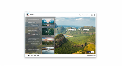 Country Tour Landing page web-design design typography ui ux women