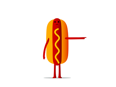 Exit that way branding bun cartoon character design direction exit food guide hotdog illustration mascot mustard sausage