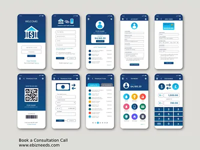 Online Banking App UI UX design - eBizneeds android app design android app development app designer app designers app designers australia app developer app developers design
