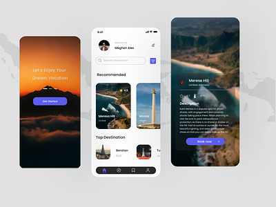 Travel App aplication app design figma illustration popular travel travelapp ui uitrend ux
