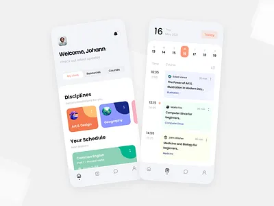 Education Platform | Mobile interface classroom concept course design dribbble app education figma ios mobile app learning online school schedule student teaching ui