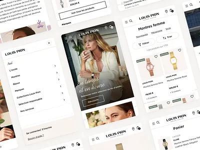 Louis Pion Website agence design dnd ecommerce louis magento mobile pion ui watch website