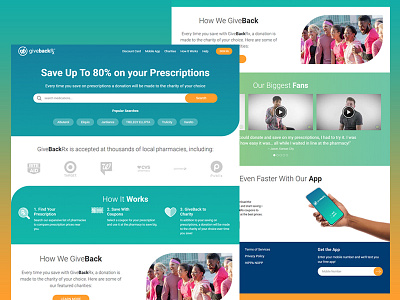 https://www.givebackrx.com/ graphic design typography ui web