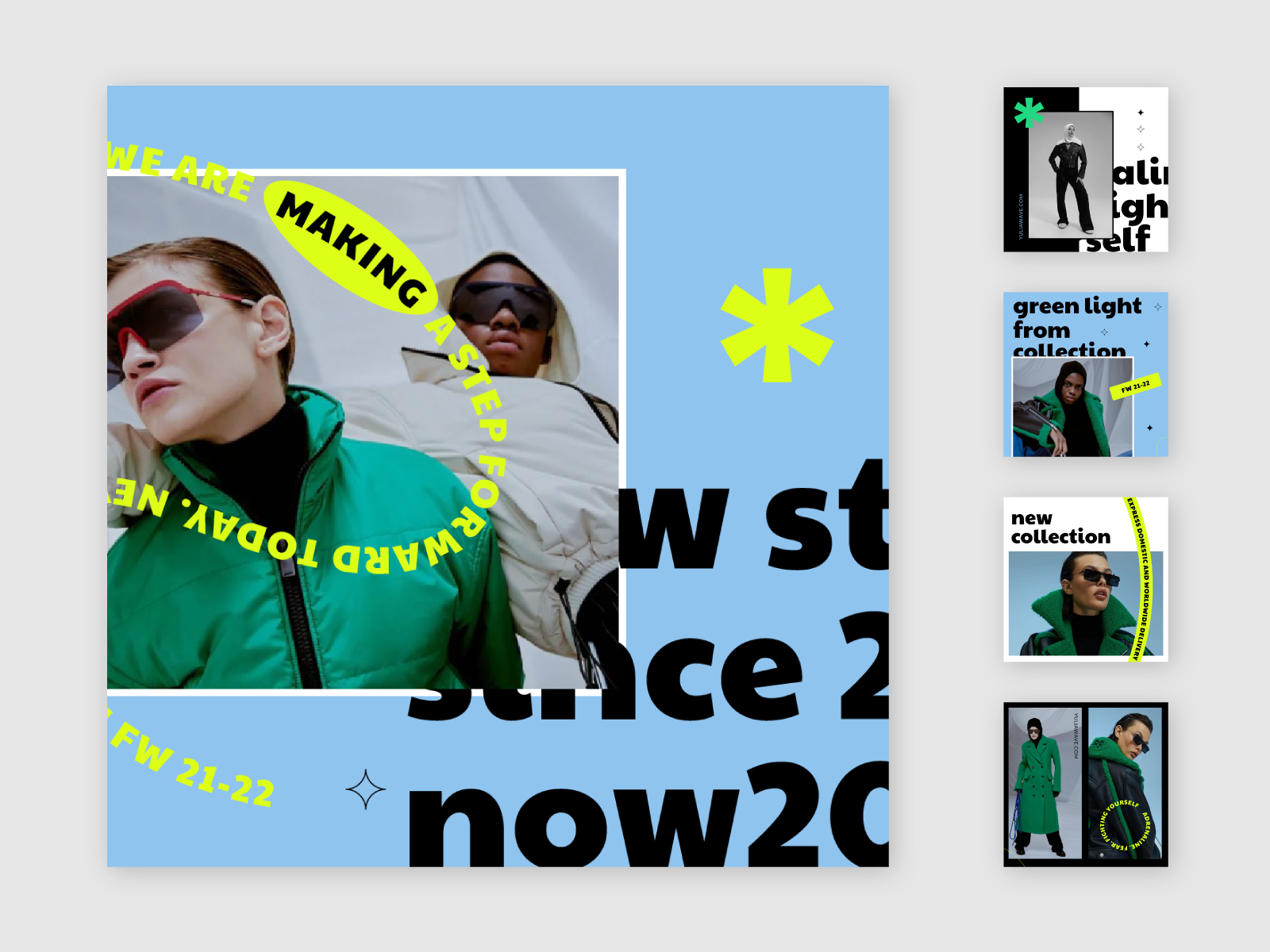 Example of Instagram feed design for fashion brand