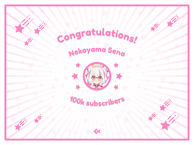 Congratulations Sena 100k Subs design illustration vector