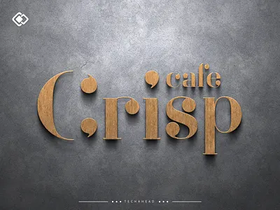 Cafe Crisp art branding design graphics illustration logo meeting room reception signage vector wall logo