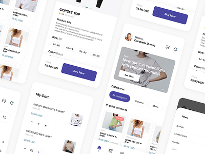 Online Shop UI KIT app application dashboard minimal minimalist online shop product shopping ui uiux ux web website