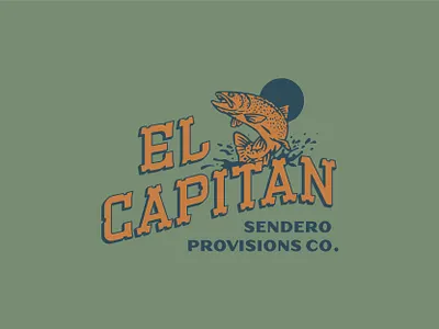 El Capitan adventure camping design fishing fly fishing illustration outdoors sendero vintage