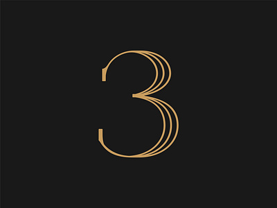36 Days of Type: 3 3 color custom type design font design numbers numerals type type design typography vector