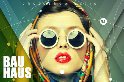 Bauhaus Photoshop Action V.1 actions add branding design graphic design illustration old age old film photoshop soft effect vintage vintage action vintage light